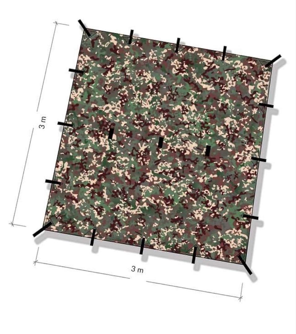 【美品・人気商品】DD Tarp3×3 マルチカム おまけ付
