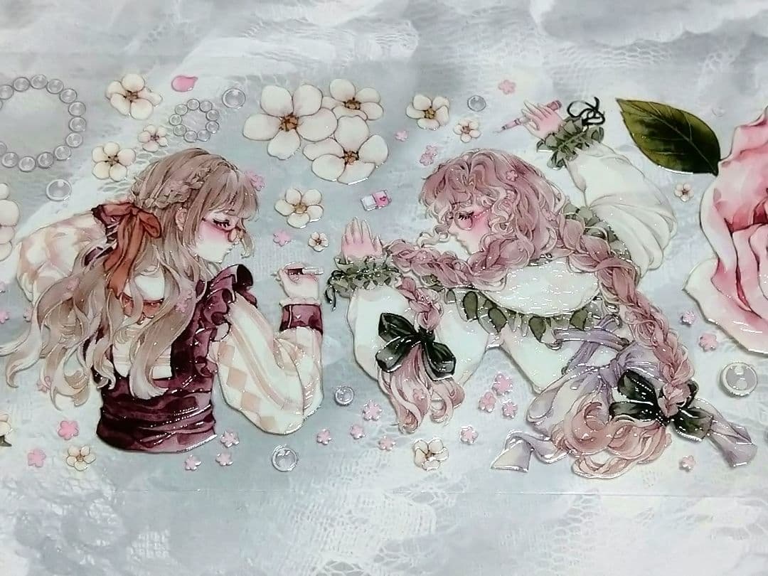 廃盤品✩のこり２✩J941＃玫瑰酣梦(水晶)mooka切売り海外人物マステ女の子