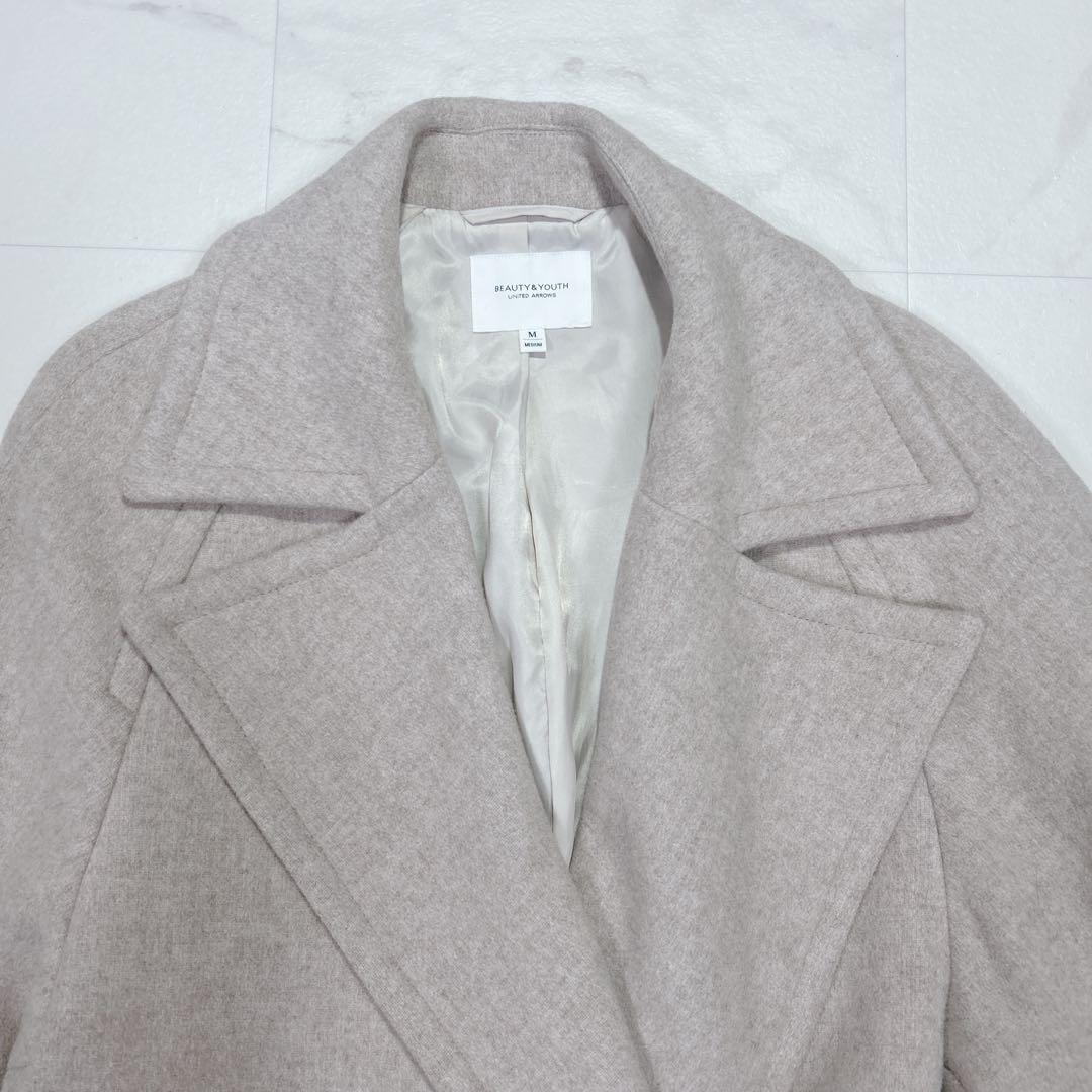 美品 MANTECOメルトンメランジミドル丈コート ユナイテッドアローズ M