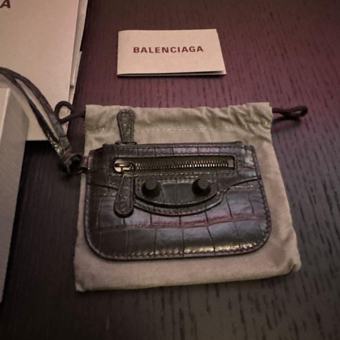 BALENCIAGA ブラックカードケース　チャーム【新品】