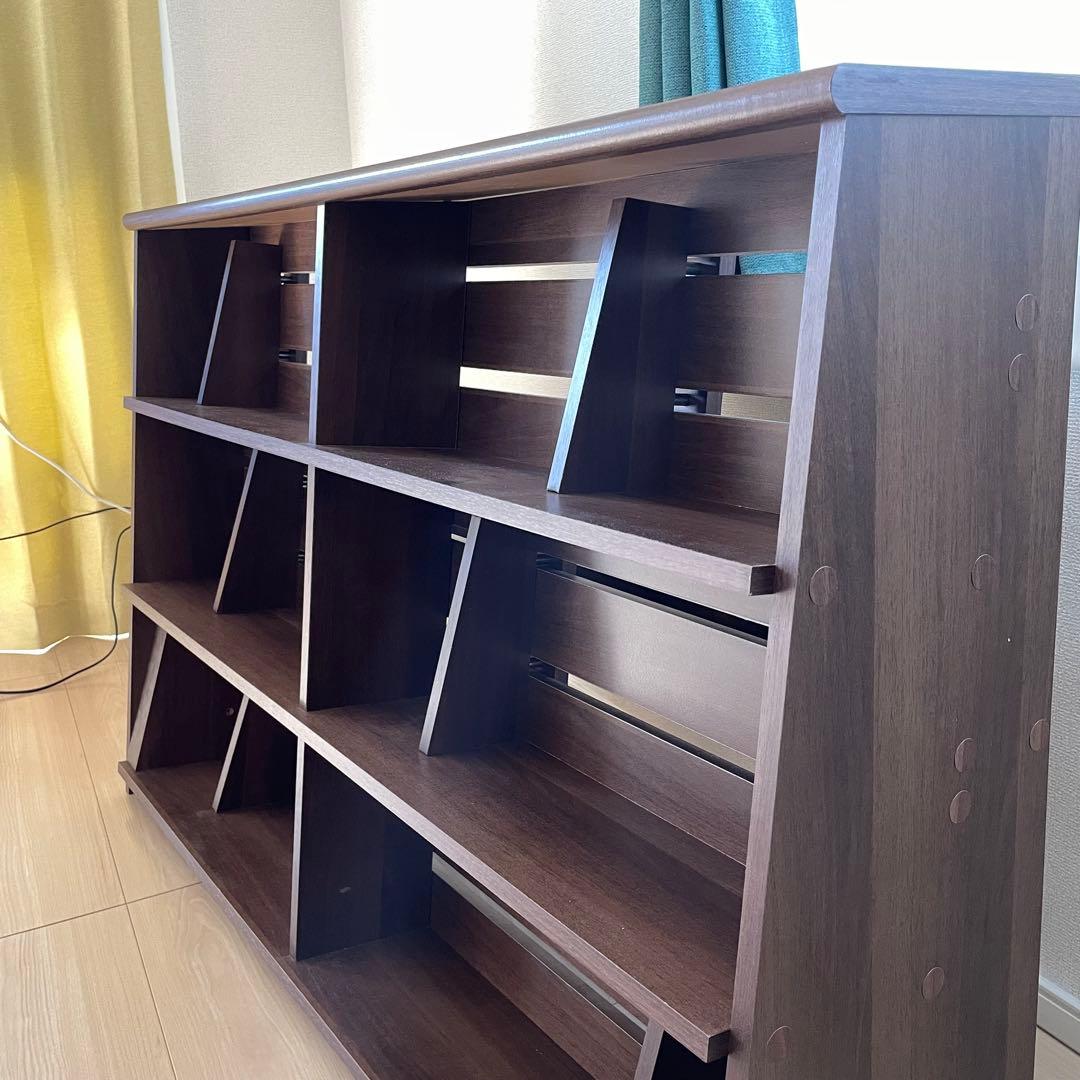 【組立て済】LOWYA 本棚 ブックシェルフ 下段 ウォルナット