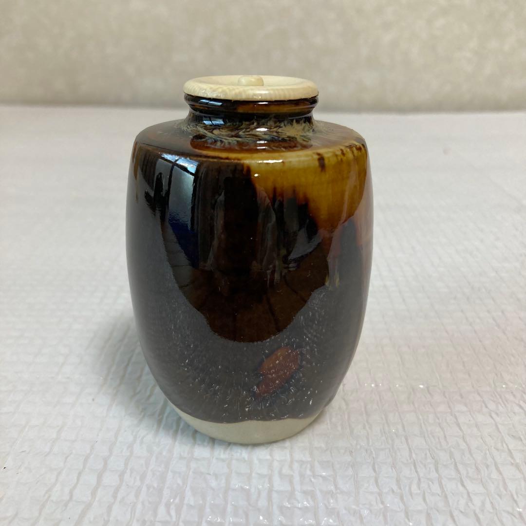 肩衝 茶入れ 仕覆付 大和錦 木箱入 茶道具 茶器 茶道伝統工芸 桶谷定一