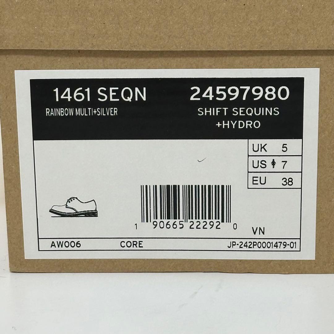 ドクターマーチン　1461 SEQUIN　スパンコールレインボー3ホールシューズ