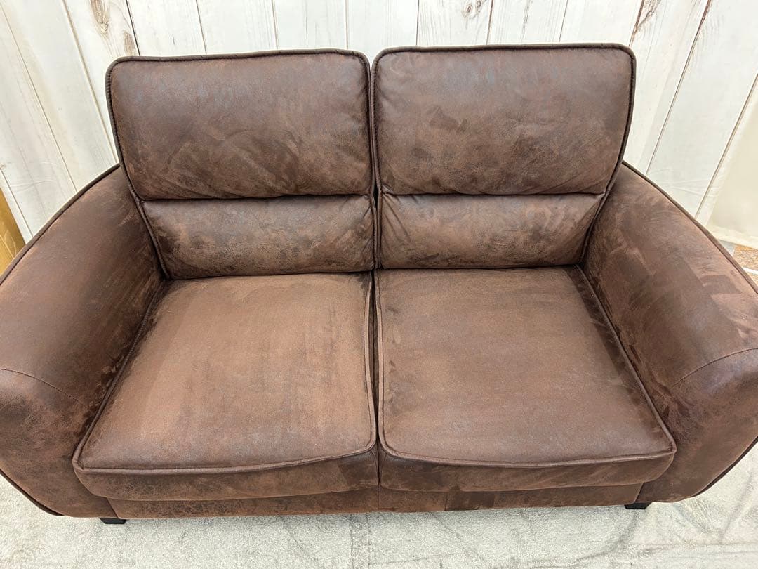 2人掛けソファ（ブラウン）