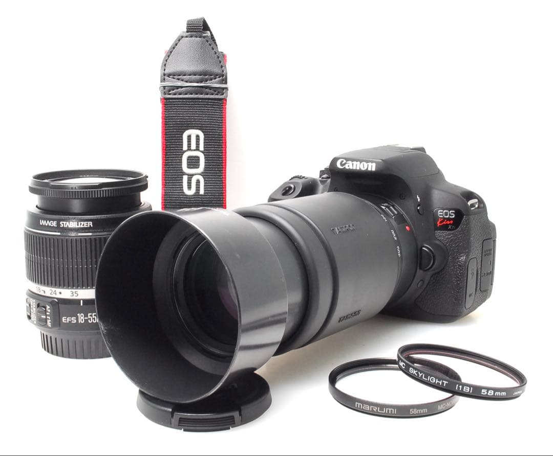 ✨ショット数2800✨CanonwKISS X7i✨ダブルレンズ✨超望遠✨カメラ