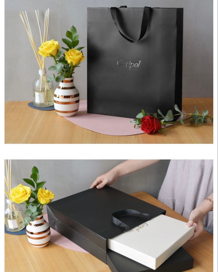 クチポール　デザートセット　グレー×シルバー　ショッパー付き