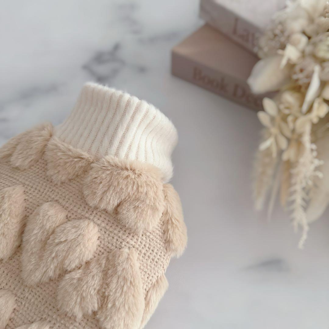 ハンドメイド犬服ꕤDMSサイズꕤタートルネックワンピース♡シャギーリブニット♡