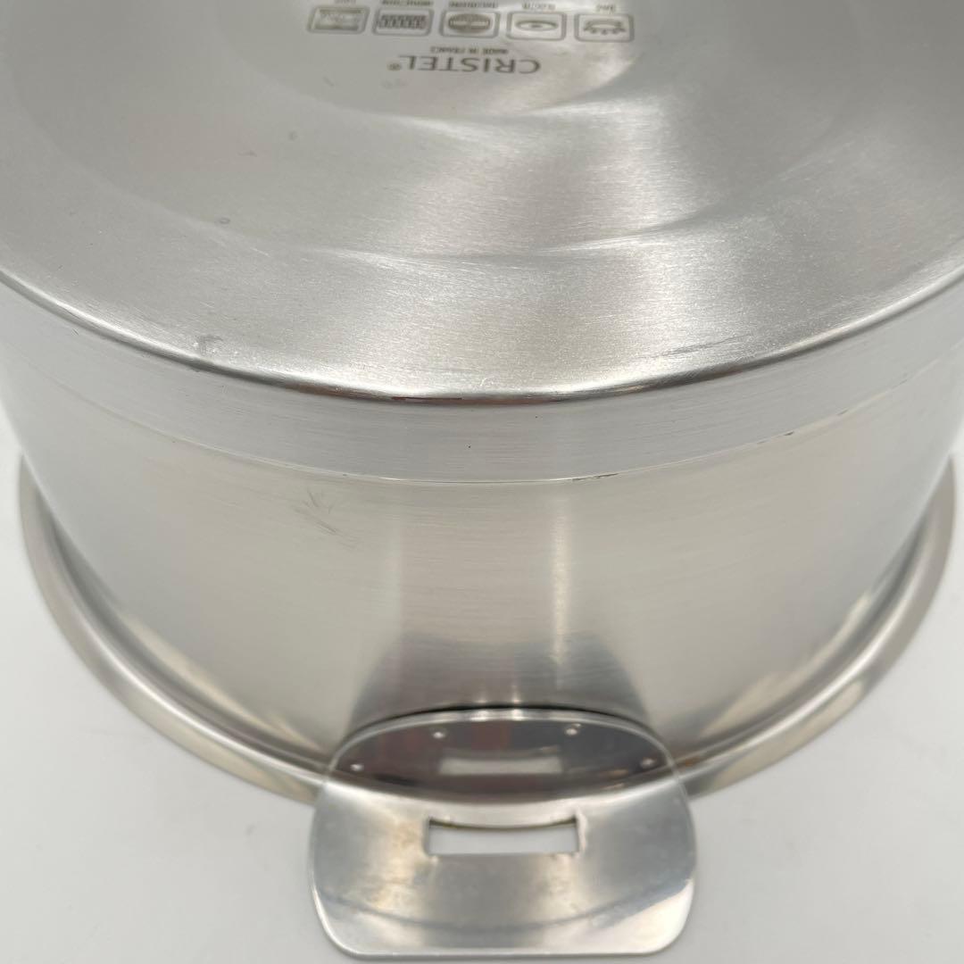 美品】CRISTEL Lシリーズ 深鍋 18cm ステンレス蓋付き IH対応