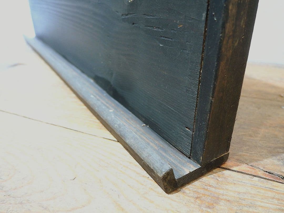 1411 ヴィンテージ　レトロな無垢材の黒板　ブラックボード　看板　メニュー