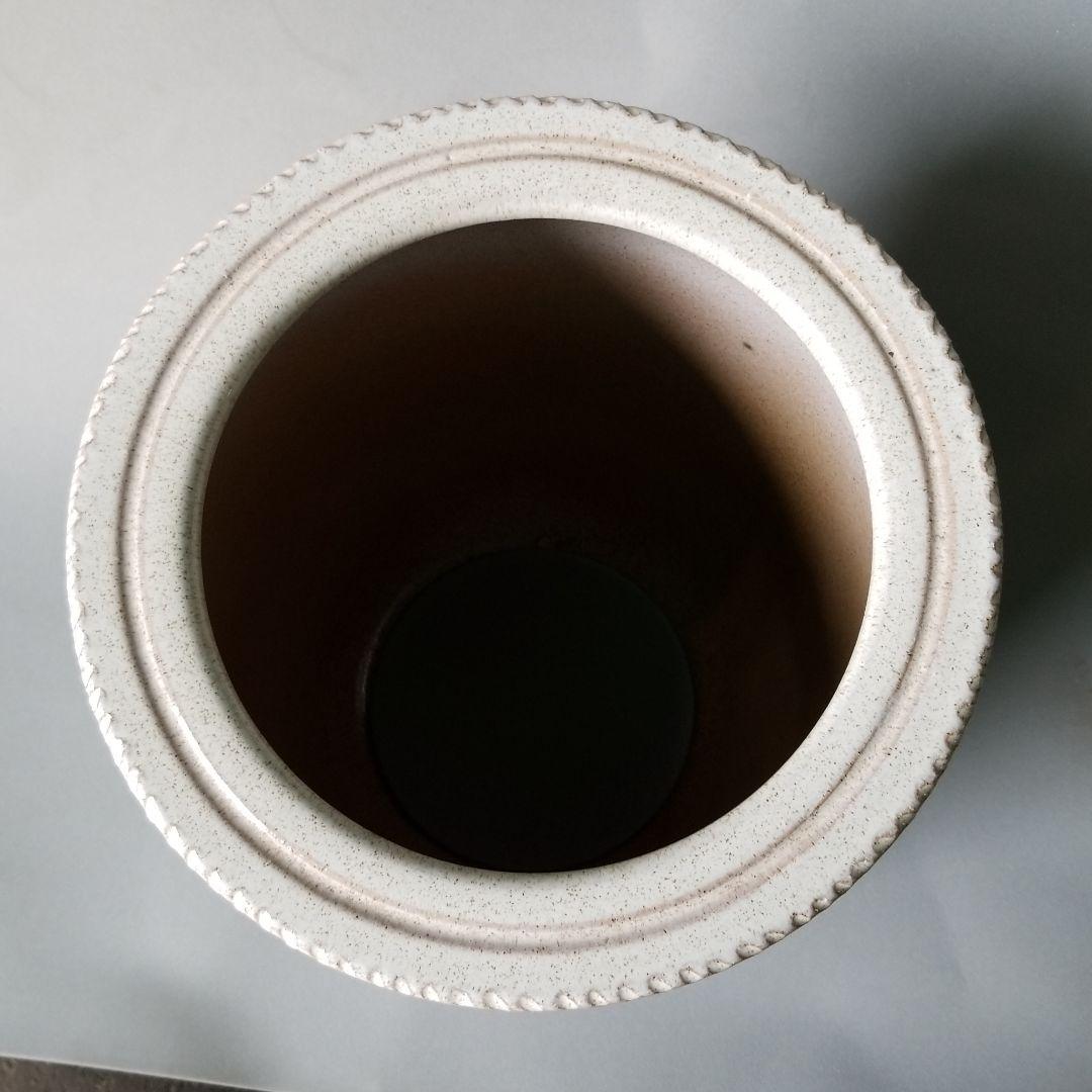 信楽焼傘立て  大容量❗ひまわり彫 高さ４７cm