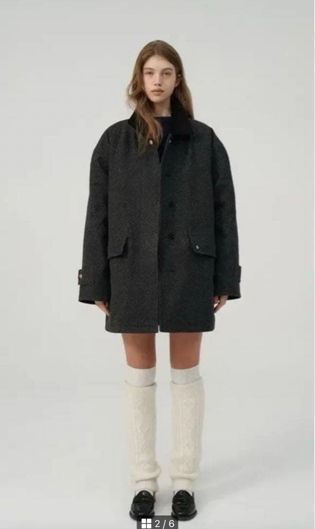 新品　コーデュロイ ヘリンボーン ショート コート ジャケット