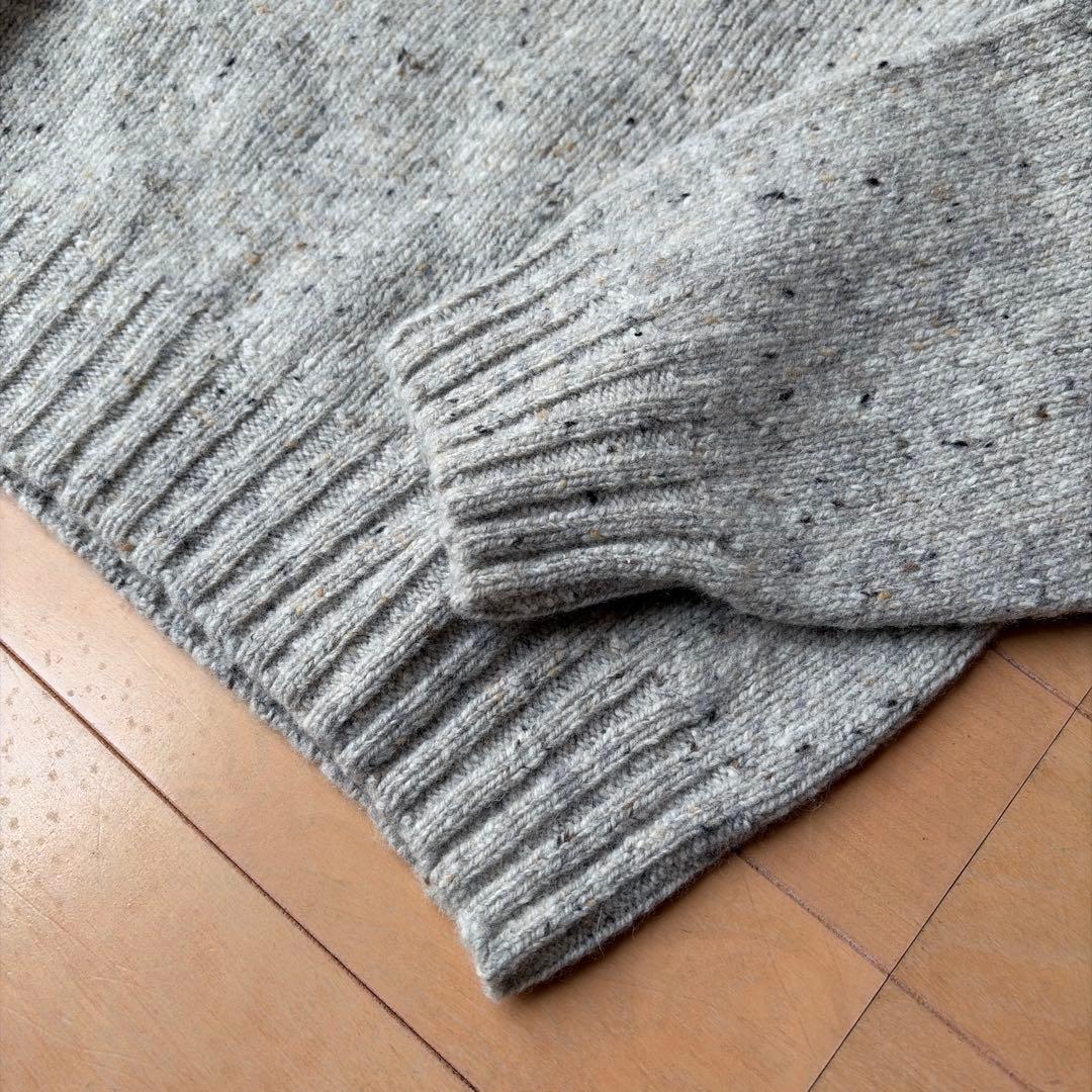 【新品】タートルネック セーター ハーレーオブスコットランド ホワイトネップ