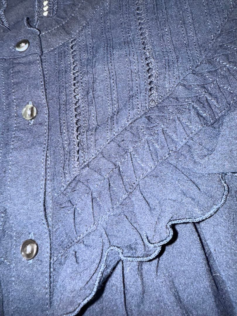 SLOBE IENA ピンタックフリルブラウス