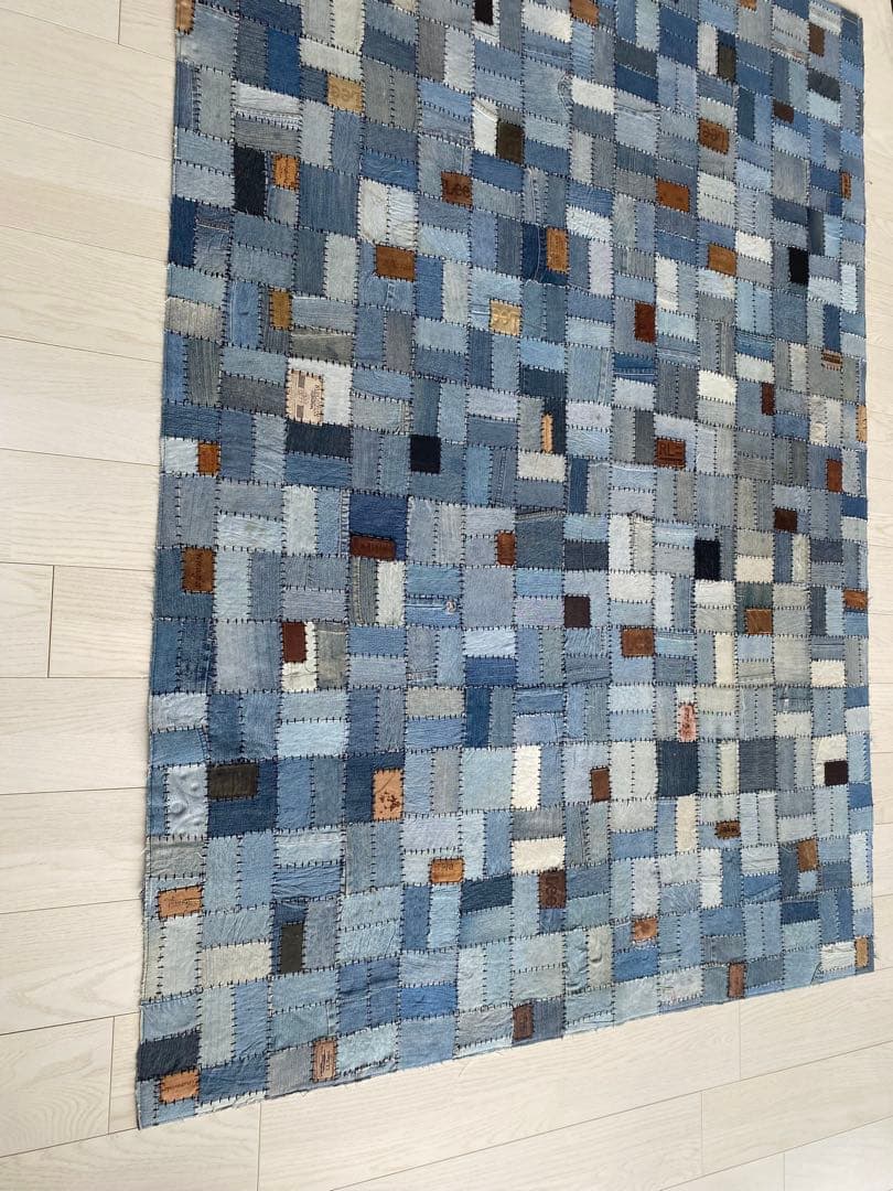 アスプルンド　パッチワークデニムラグ