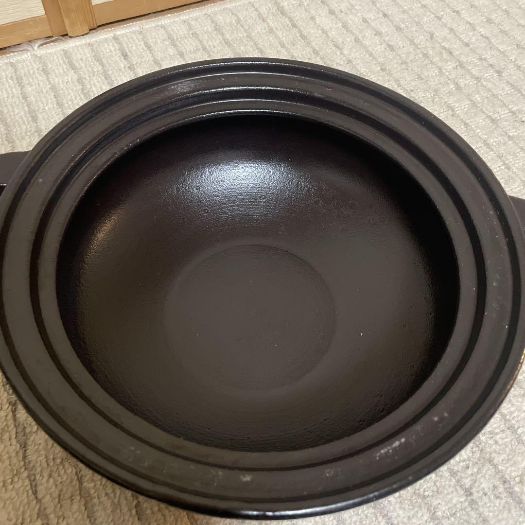 【新品】長谷園　IH対応　ヘルシー蒸し鍋 黒