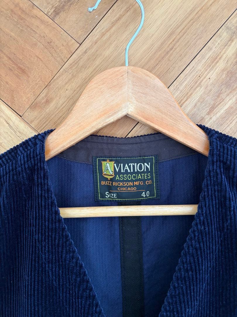 AVIATION ASSOCIATES コーデュロイベスト 40 バズリクソンズ