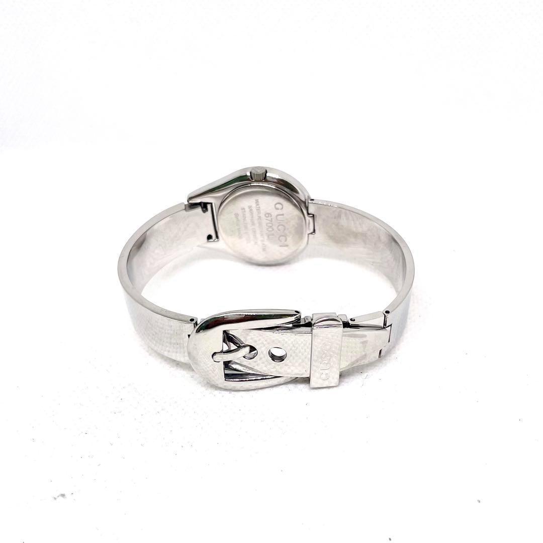 稼働　GUCCI グッチ　レディース時計 6700L シルバー　ミラー文字盤