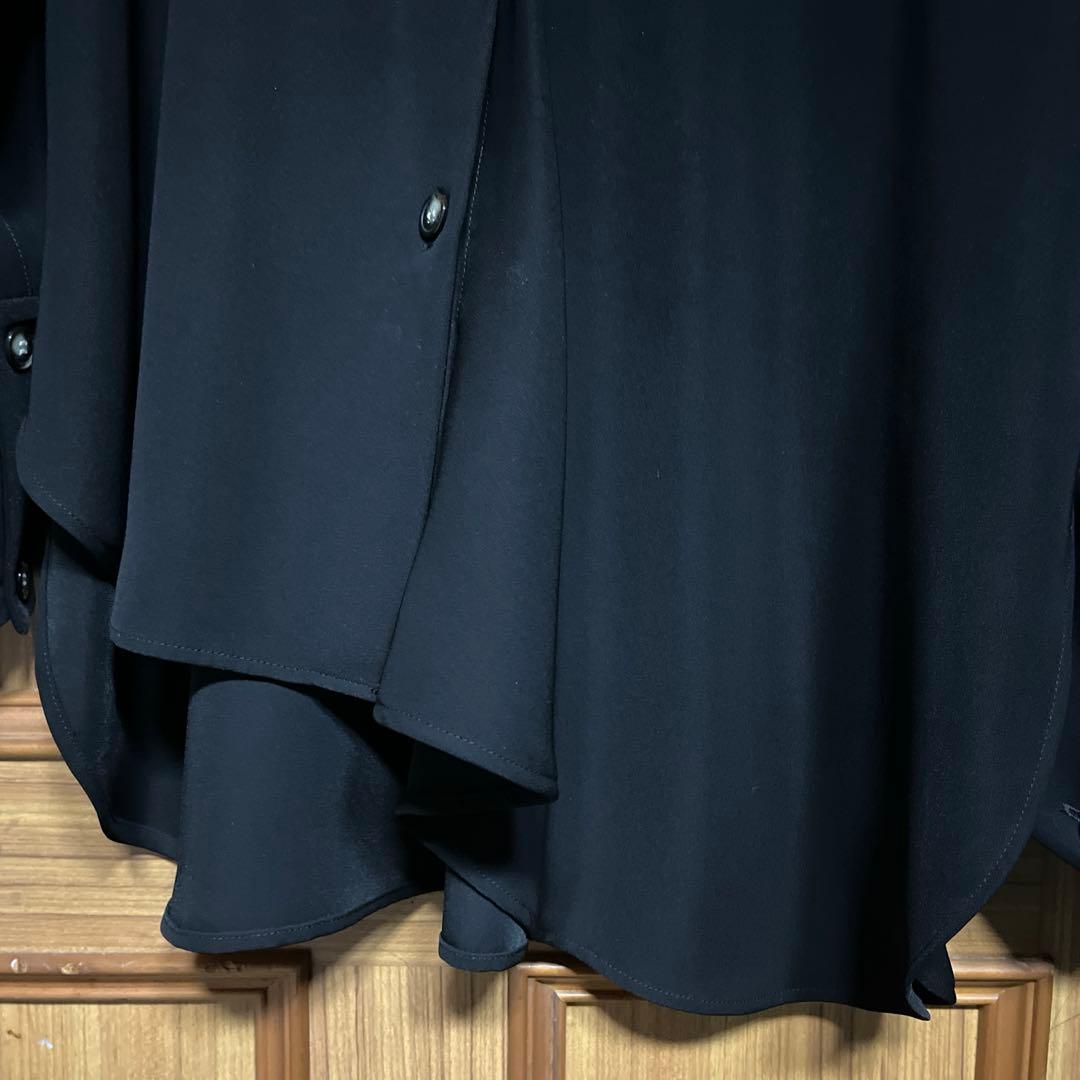 最終値下げ　2025SS ENFOLD ドレープヘムシャツ ブラック　サイズ38