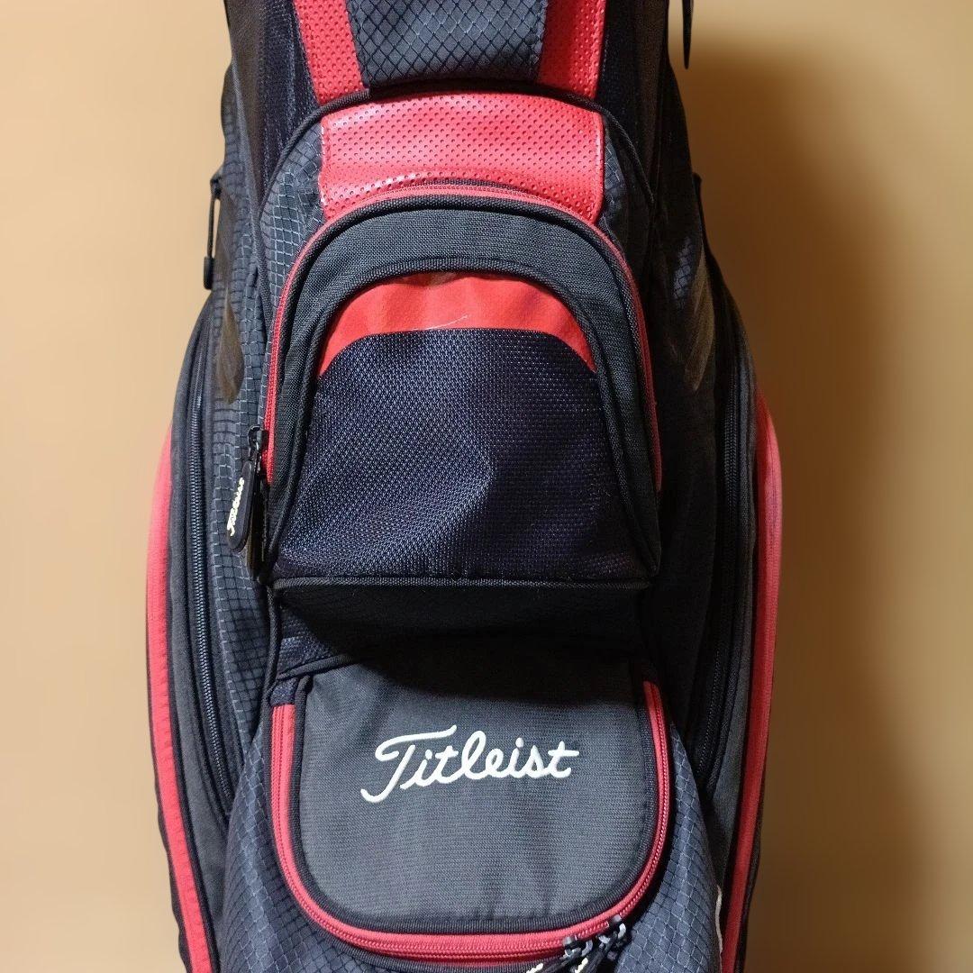 Titleist キャディバッグ 黒/赤 ※状態 考慮