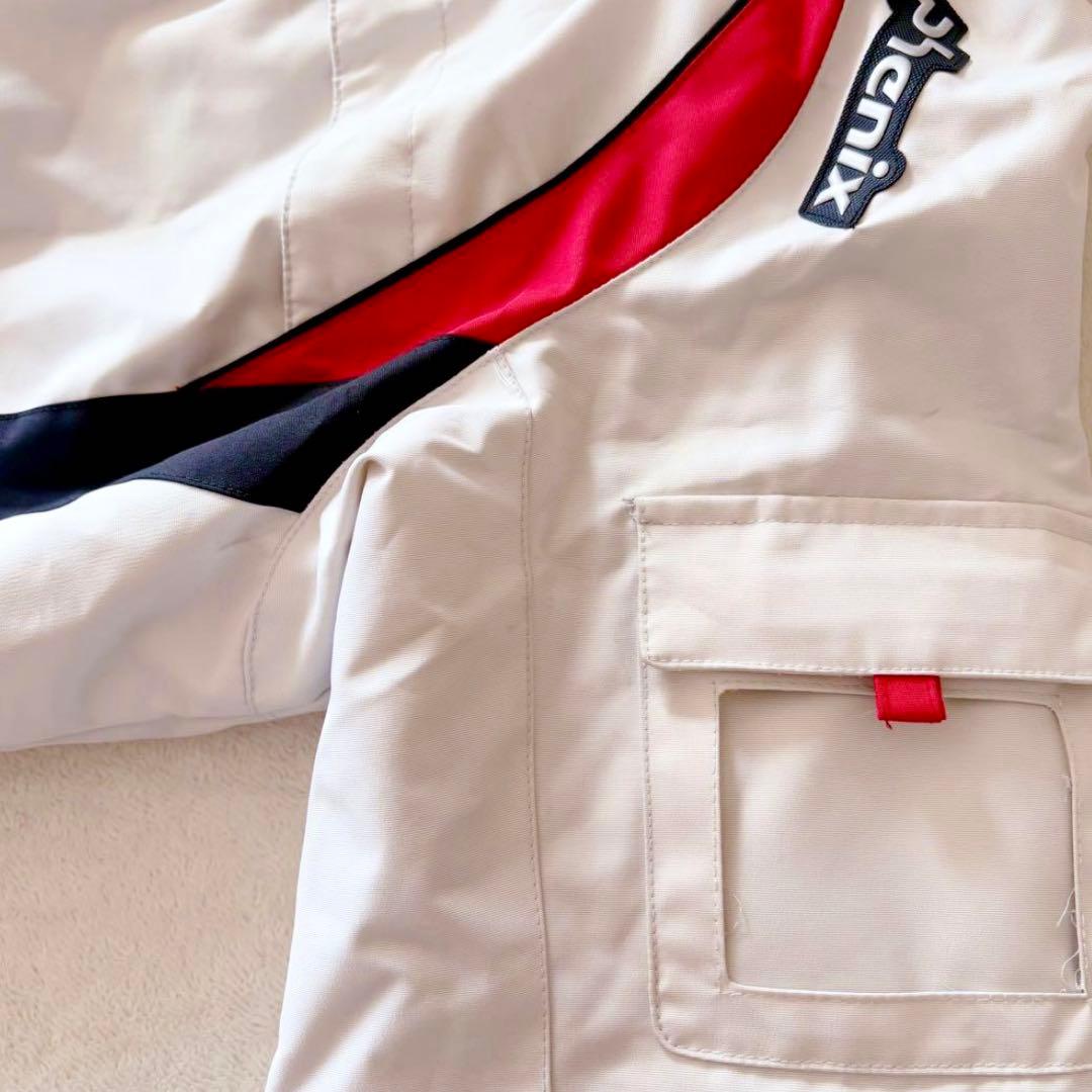 140 150 スキー　スノボ　ホワイト　ブラック　ジュニア スキーウェア 上下