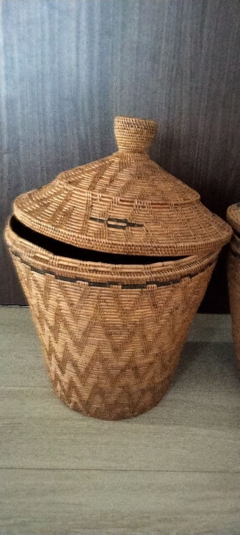 アタ天然素材 蓋付きバスケットセット