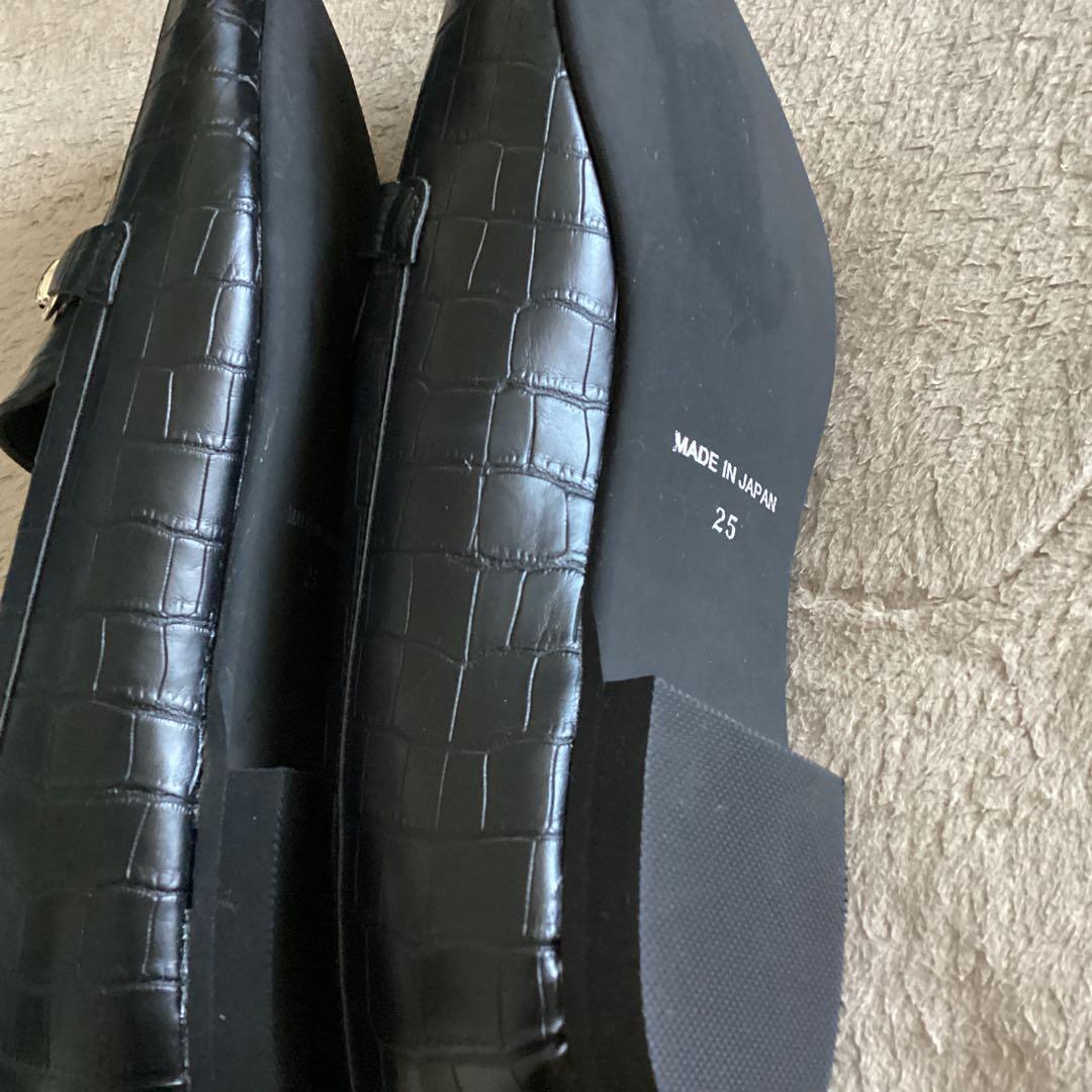 ローファーフラットシューズ 銀座ワシントン　25センチ　晴雨兼用