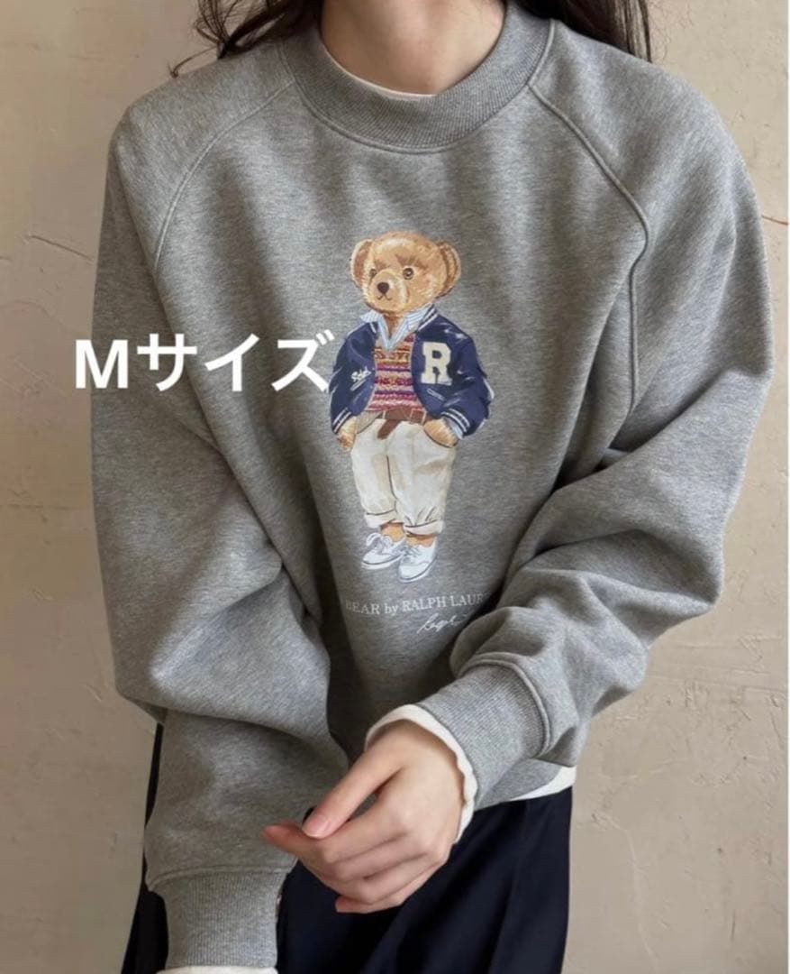 Polo ベア オーバーサイズ フリース クルーネック 可愛いベアトレーナー
