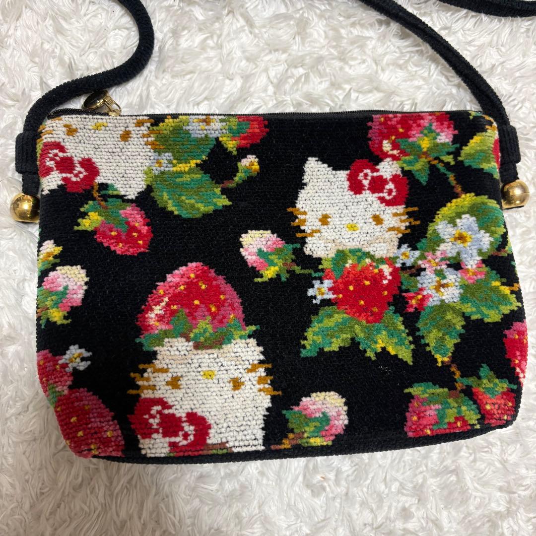 フェイラー ハローキティ コラボ 苺柄 ショルダーバッグ 斜めがけ ポシェット