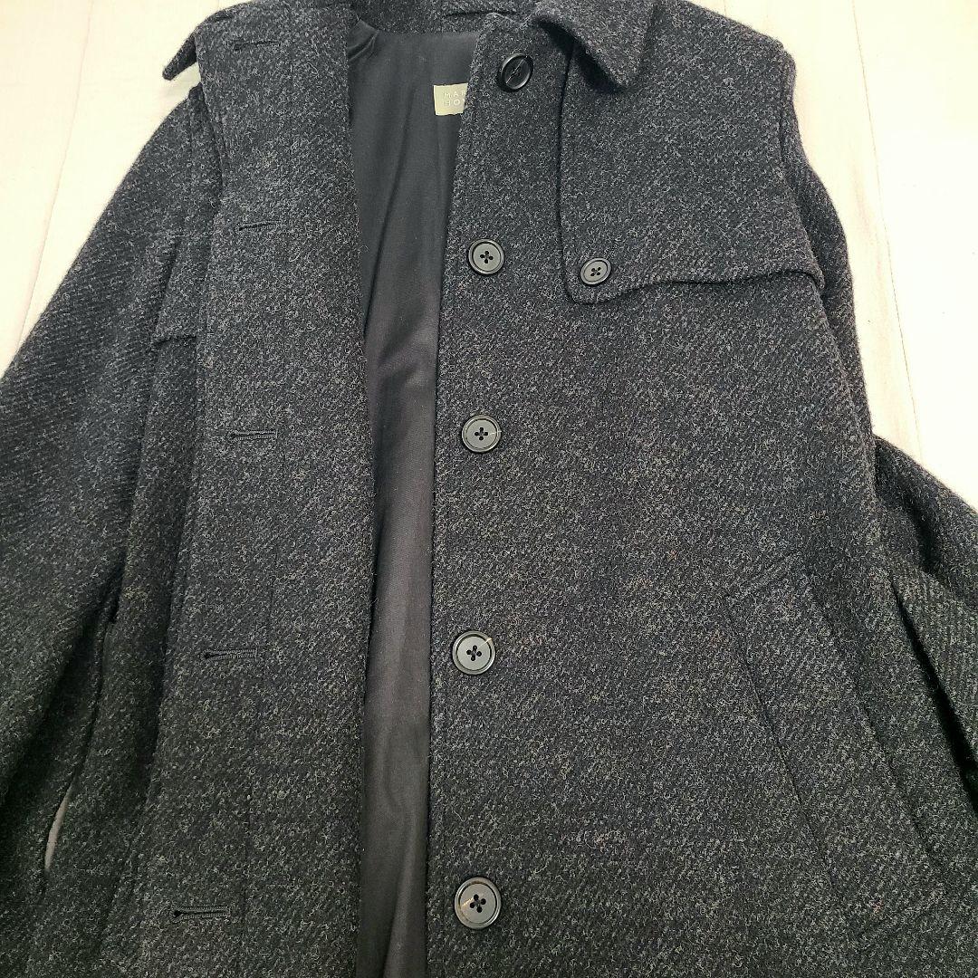 マーガレットハウエル ヘリンボーン ウールトレンチコート ミドル丈 ベルト付