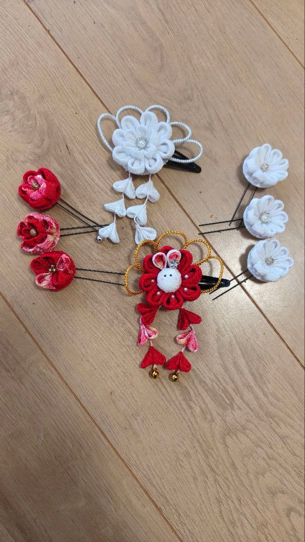 七五三　フルセット　和傘　髪飾りつき