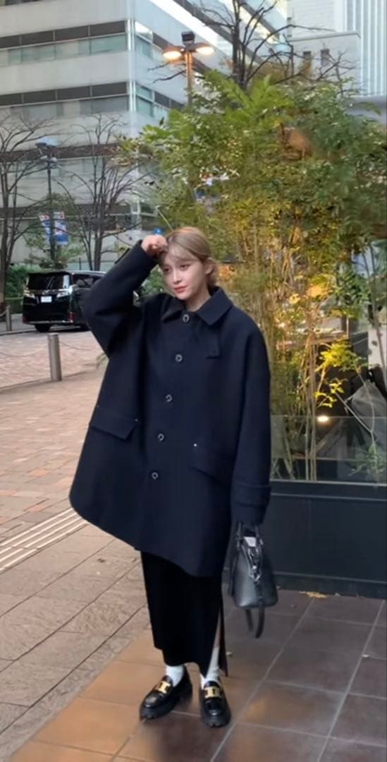 最安値　2025新作　マッキントッシュ HUMBIE ウールコート 6 ネイビー