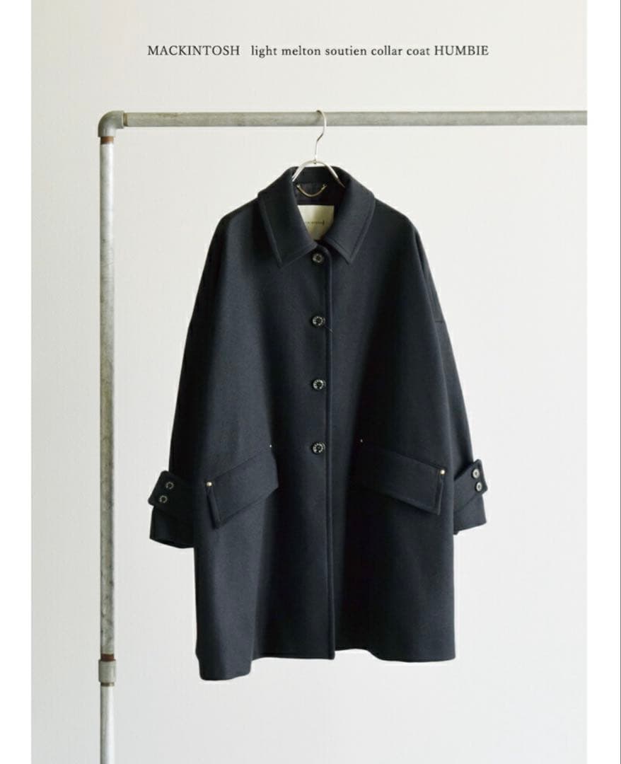 最安値　2025新作　マッキントッシュ HUMBIE ウールコート 6 ネイビー