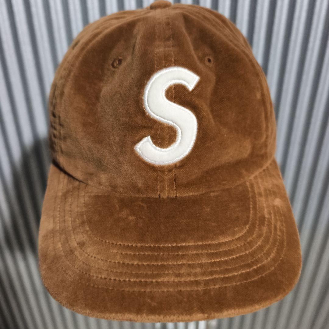 Supreme Velvet S Logo 6-Panel ベルベット Sロゴ茶