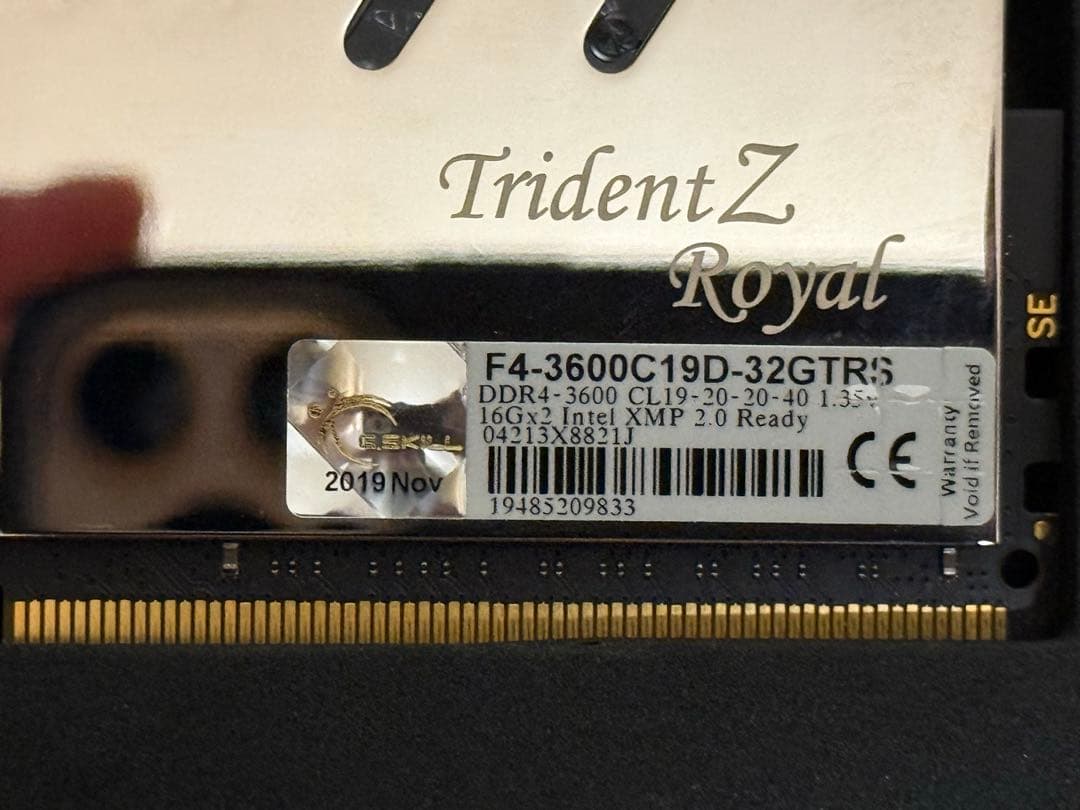 メモリー G.SKILL TridentZ  32GB DDR4 3600MHz