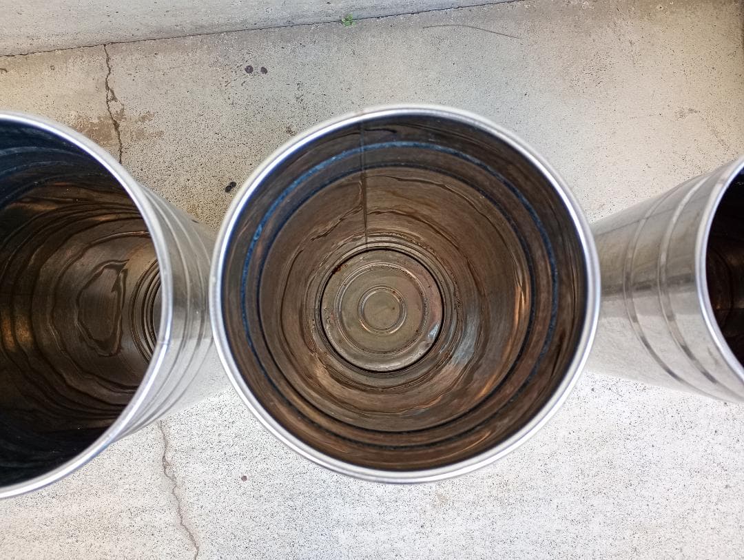 ☆ステンレス花桶 ロングサイズ４個セット No3