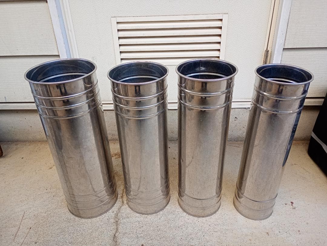 ☆ステンレス花桶 ロングサイズ４個セット No3