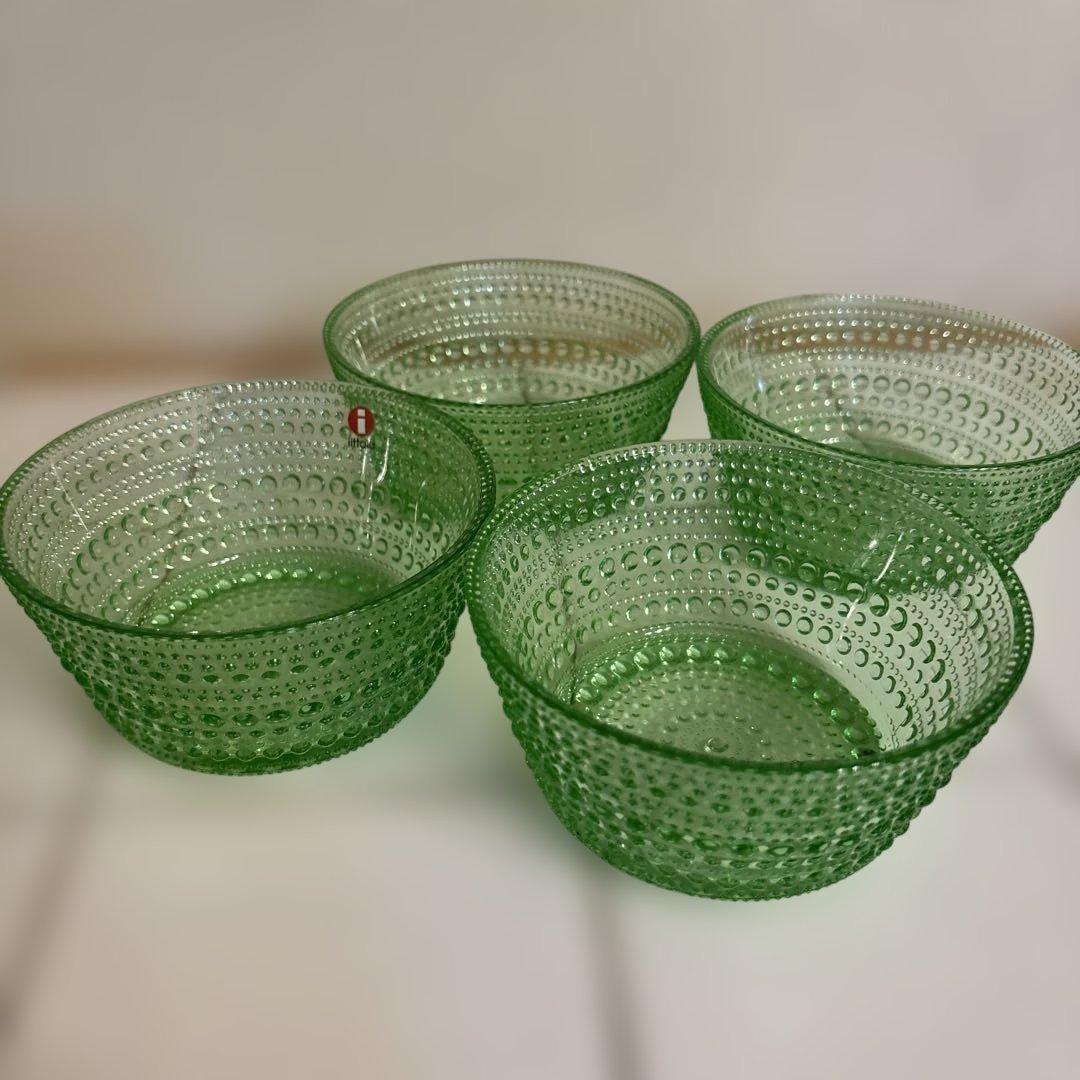 イッタラ　 カステヘルミ　グリーン　デザートボウル 4個セット　皿