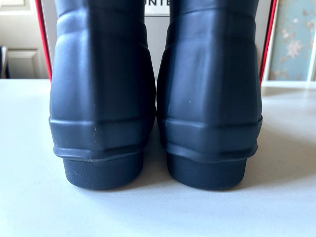 ☆ひまわり☆HUNTER☆レインブーツ ミドル丈 NAVY UK5