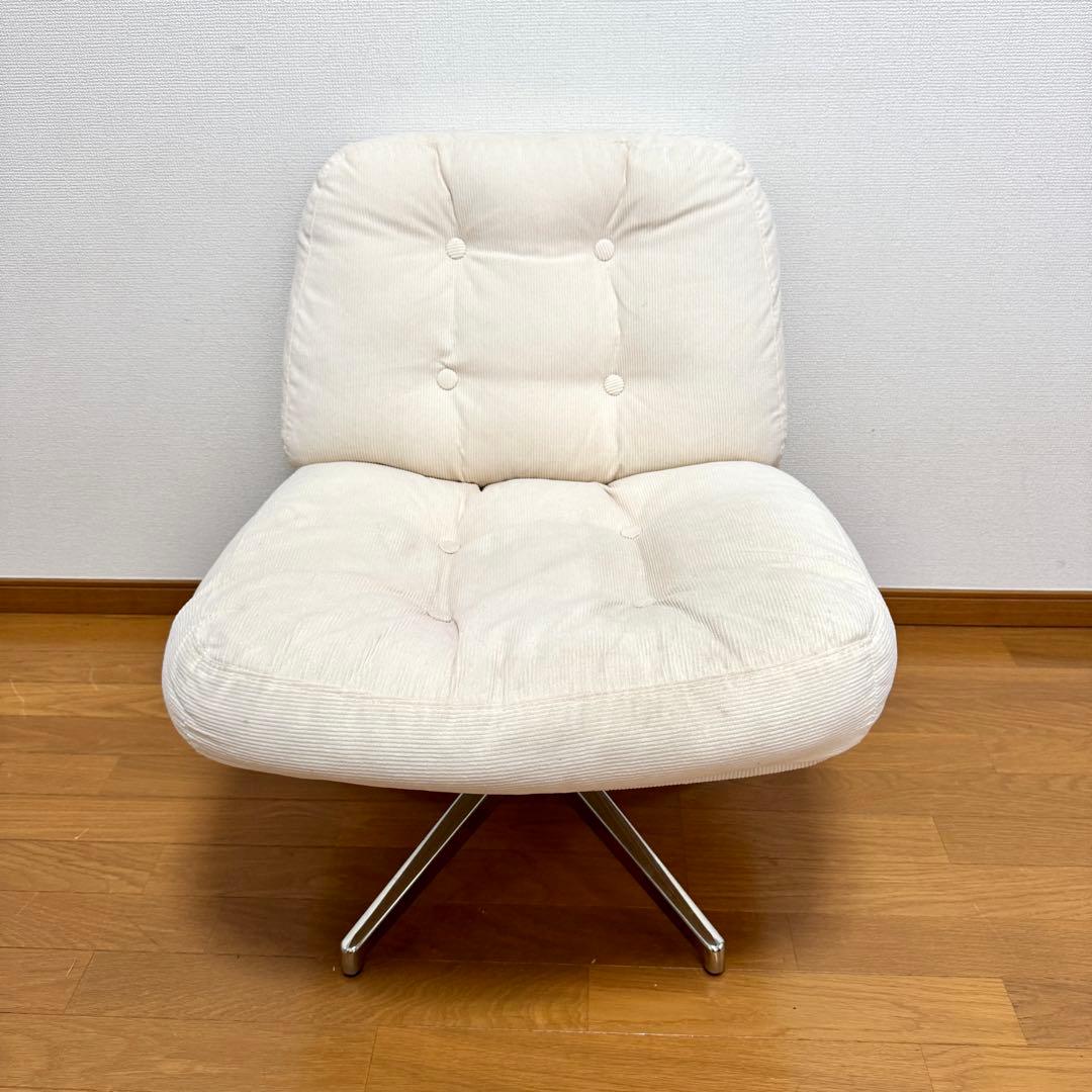 【AvE 】ohouse CAPER 回転チェア 1人掛け ホワイト