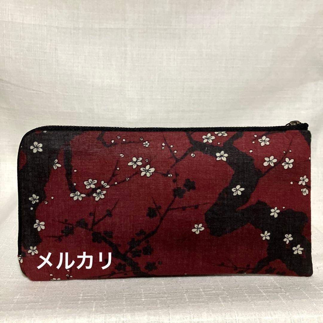 ガシャ髑髏　ハンドメイド　トートバッグ　Ｌ字ファスナー長財布　ポーチ　がま口財布