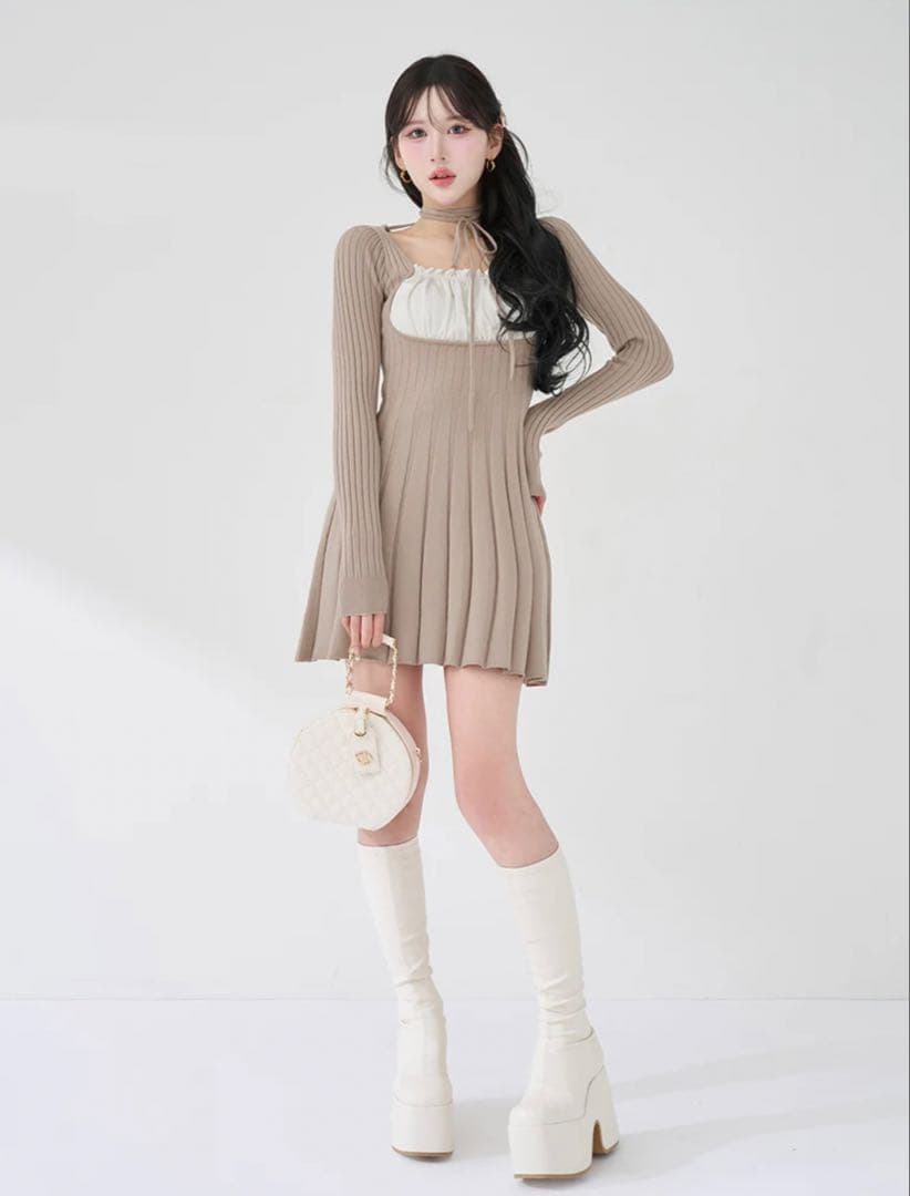 Darich ウルトラストレッチウェッジロングブーツ