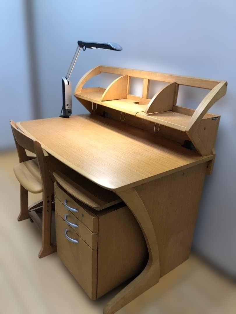 ②袖机　送料無料 カリモク 学習机4点セット ナチュラル 勉強机　88321