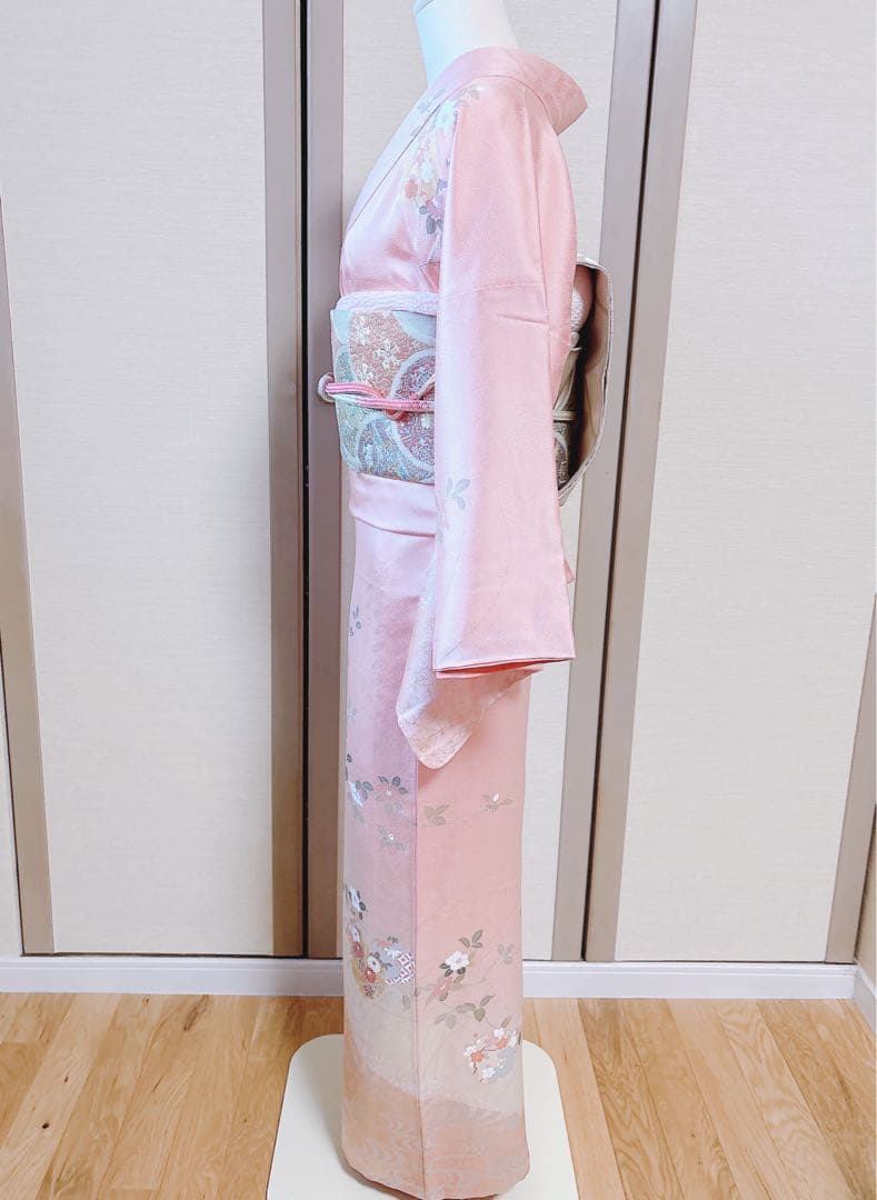 20日まで　訪問着　フルセット 裄67 卒業式　入学式　お宮参 S M袋帯