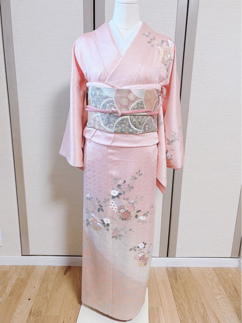 20日まで　訪問着　フルセット 裄67 卒業式　入学式　お宮参 S M袋帯