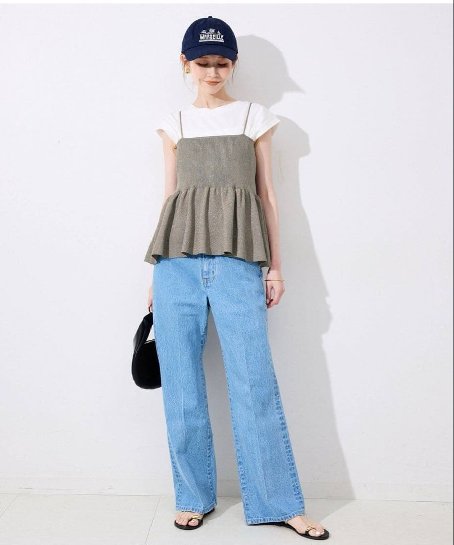 【新品】SLOBE IENAファンタジアパールラメニットビスチェ