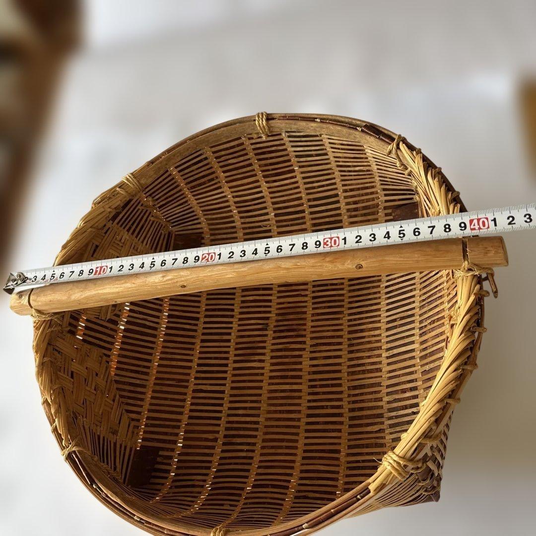 竹製籠　竹製円形 直径約40cm