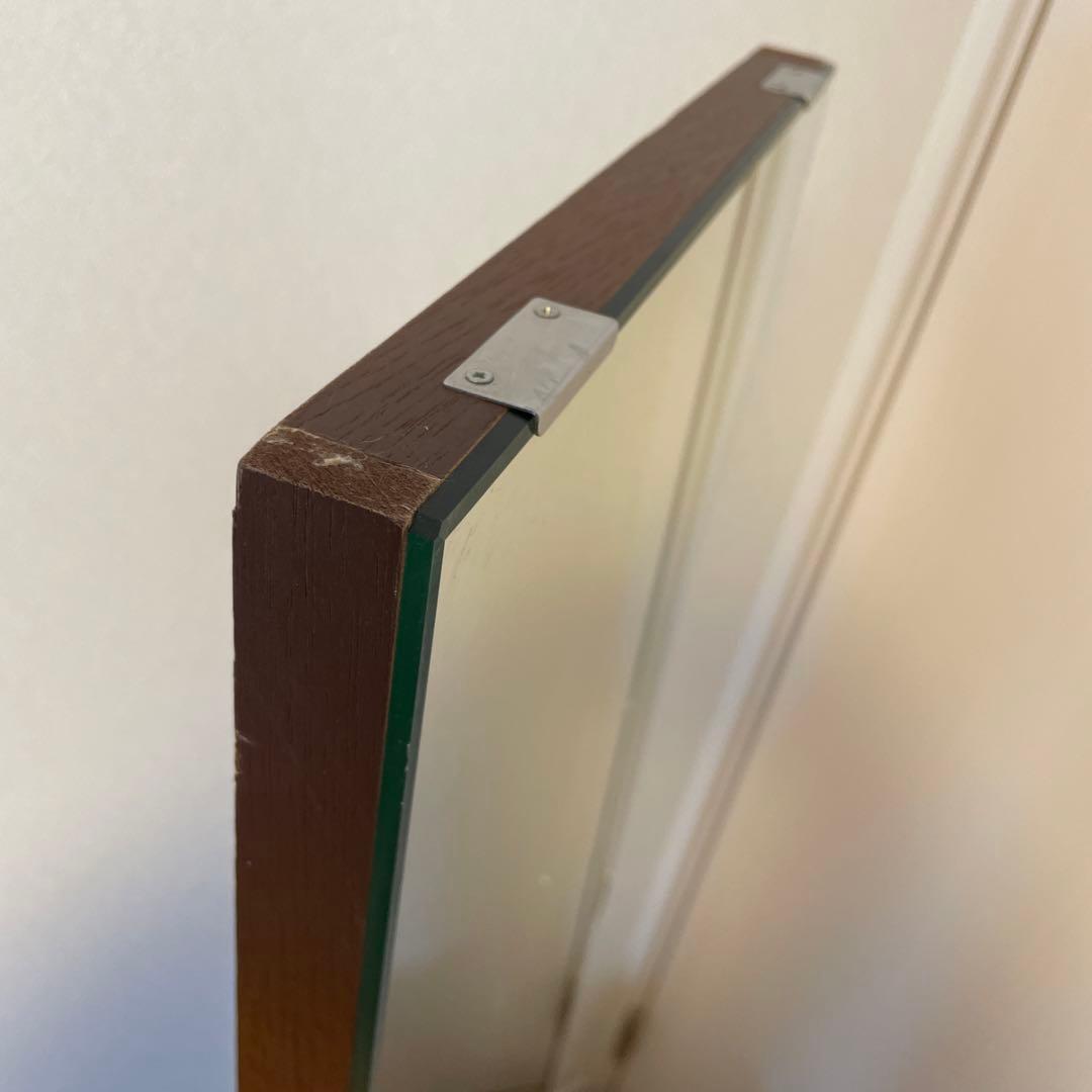 木製鏡台　 銅引鏡 エミミラー　昭和レトロ