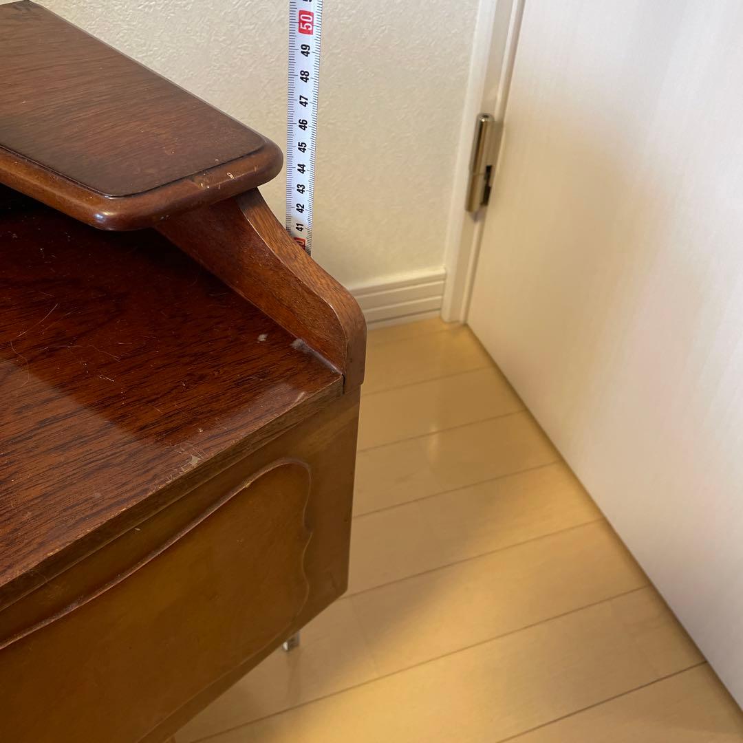 木製鏡台　 銅引鏡 エミミラー　昭和レトロ