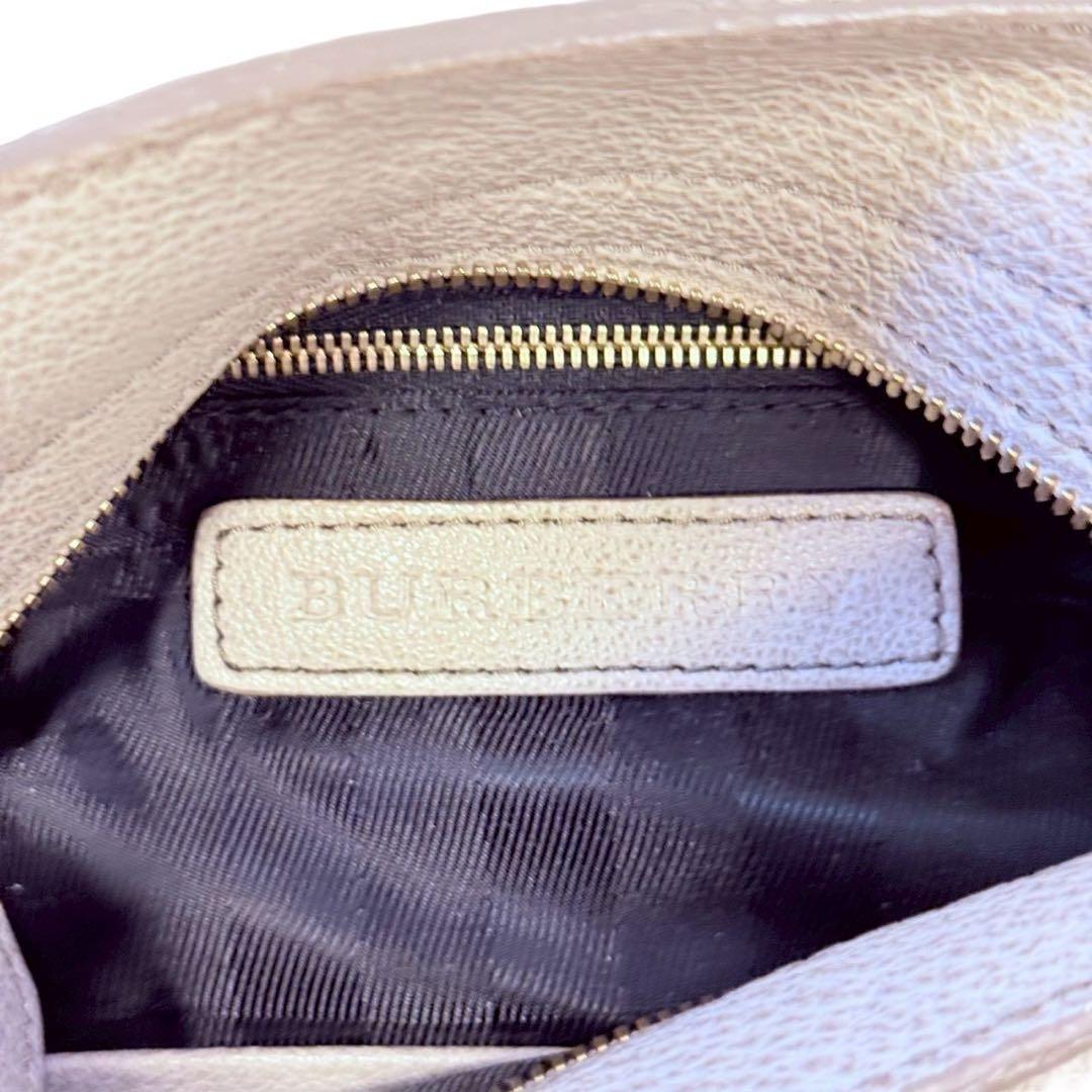 Burberry オールレザー ワンショルダーバック シャドーチェック 2way