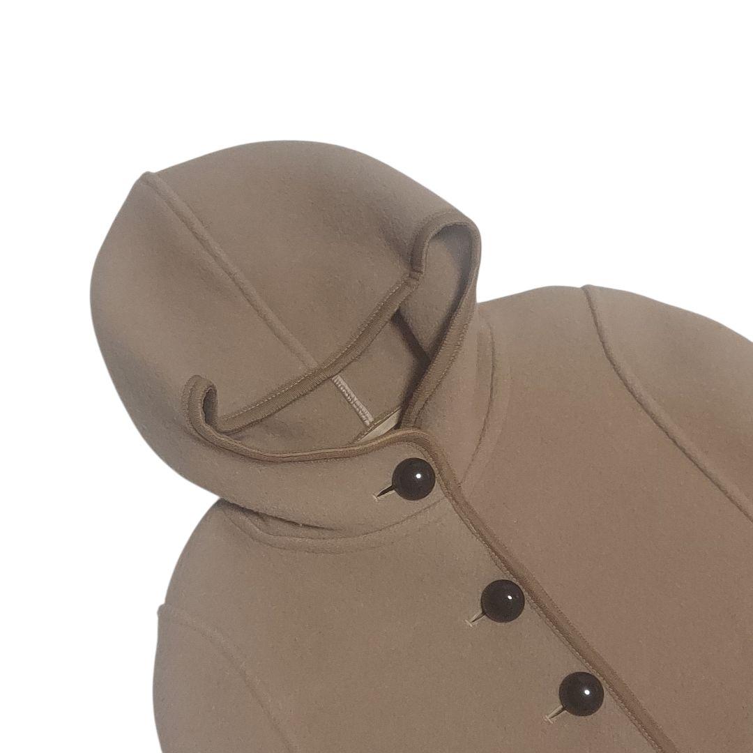 美品✨マッキントッシュ ポンチョ ケープ キャメル 34　黒ボタン